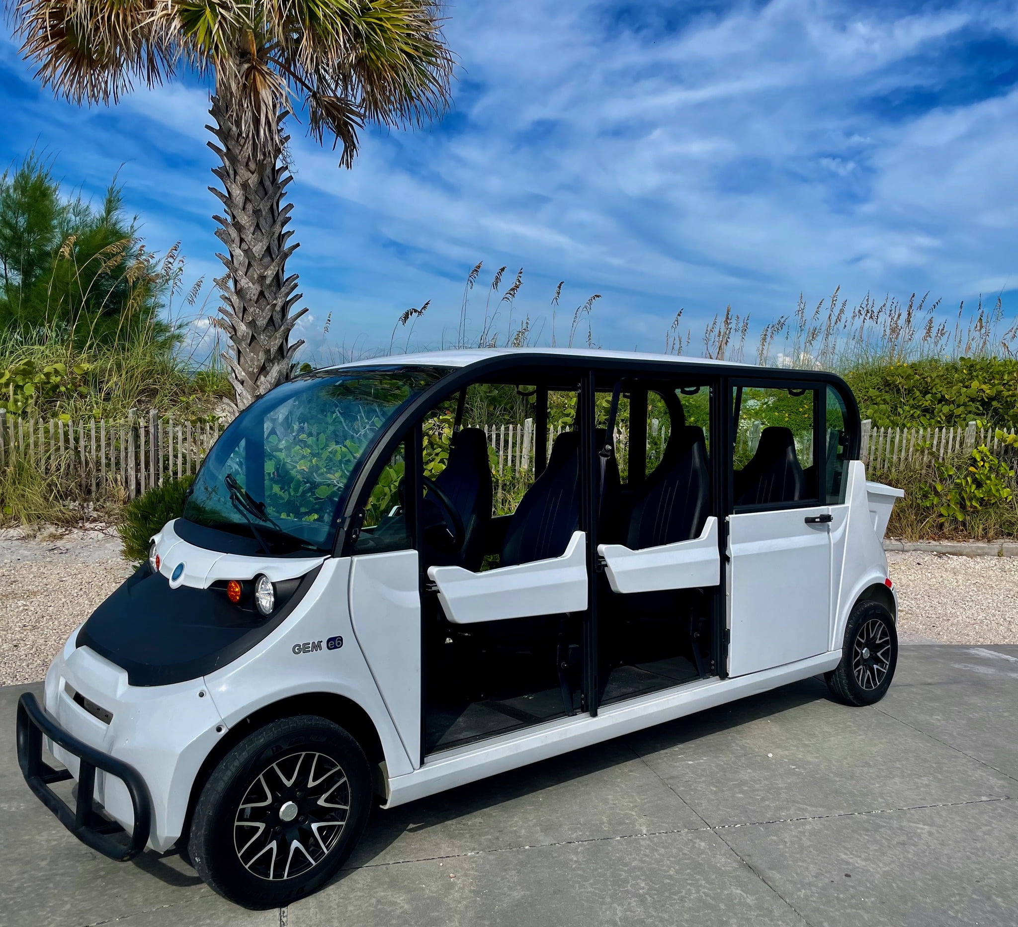 Golf Cart Rental - 6 passenger electric gem car with doors