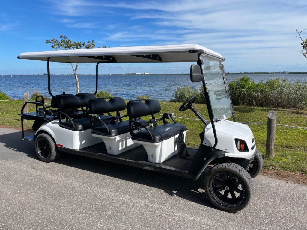 8 passenger gas golf cart for rent