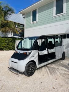 Golf cart rental - 6 passenger electric GEM car with doors