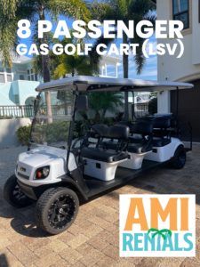 8 passenger gas golf cart