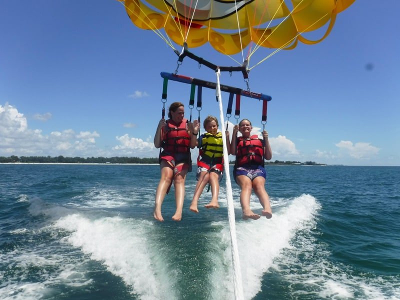 YOLO parasailing over the gulf of mexico